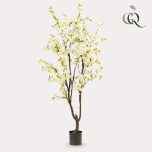 Artificial Cherry Blossom Tree - White - 210cm