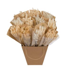 Dried Flowers Mono Mix - White - 50cm