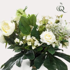 White Dream Artificial Flowers Bouquet - 60cm